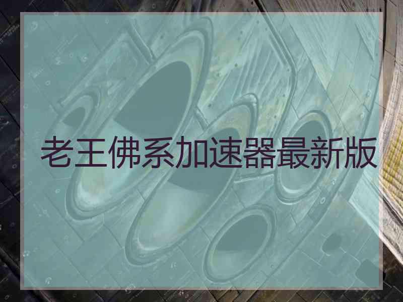 老王佛系加速器最新版