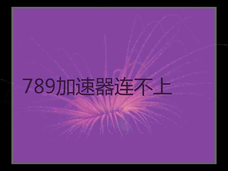 789加速器连不上