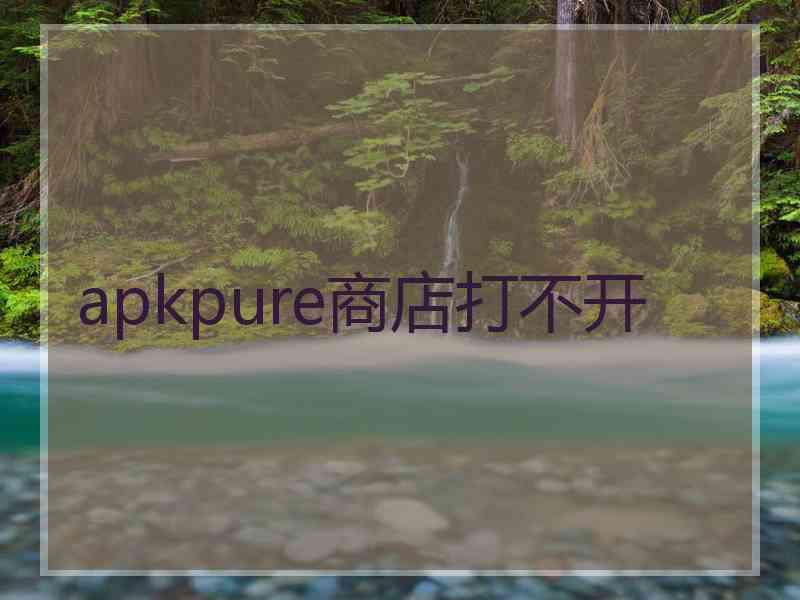 apkpure商店打不开