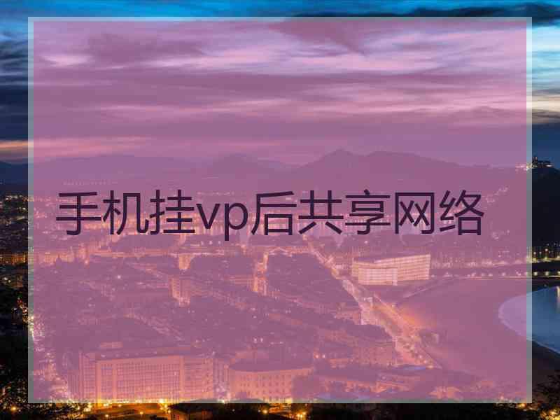 手机挂vp后共享网络