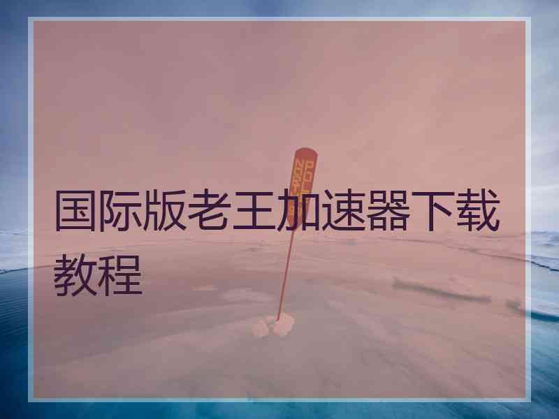 国际版老王加速器下载教程