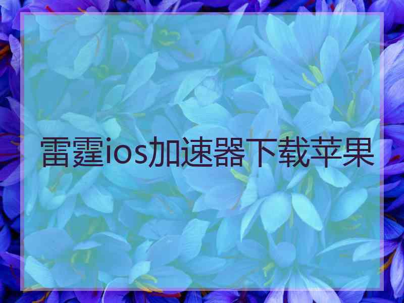 雷霆ios加速器下载苹果