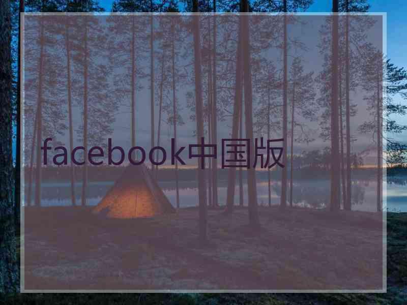 facebook中国版