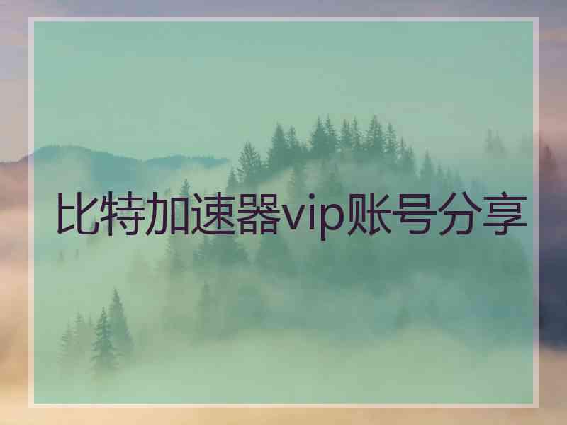 比特加速器vip账号分享