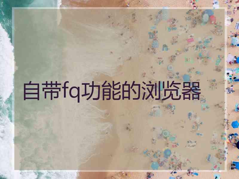 自带fq功能的浏览器