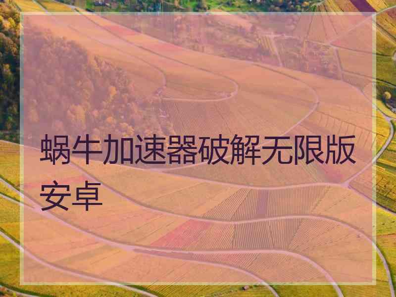 蜗牛加速器破解无限版安卓