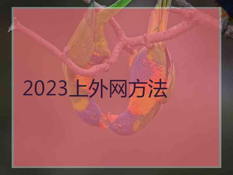 2023上外网方法