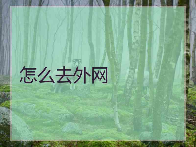 怎么去外网