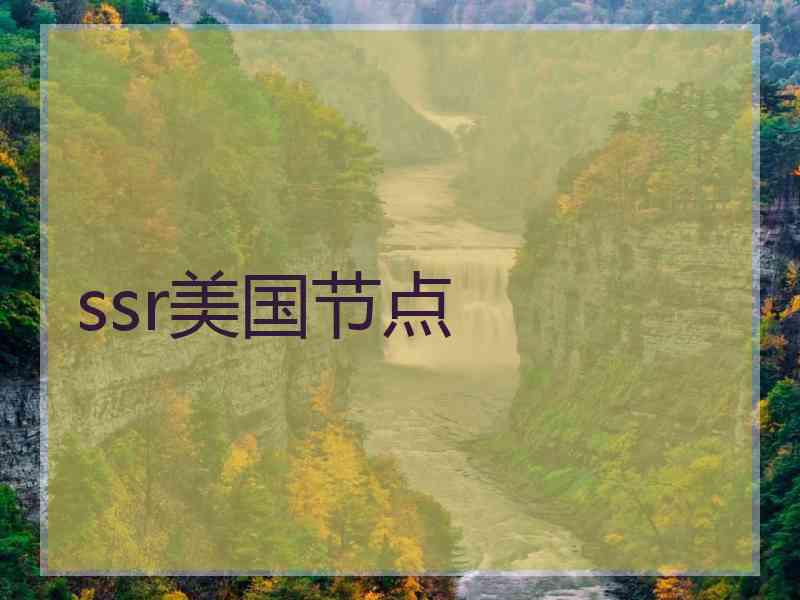 ssr美国节点