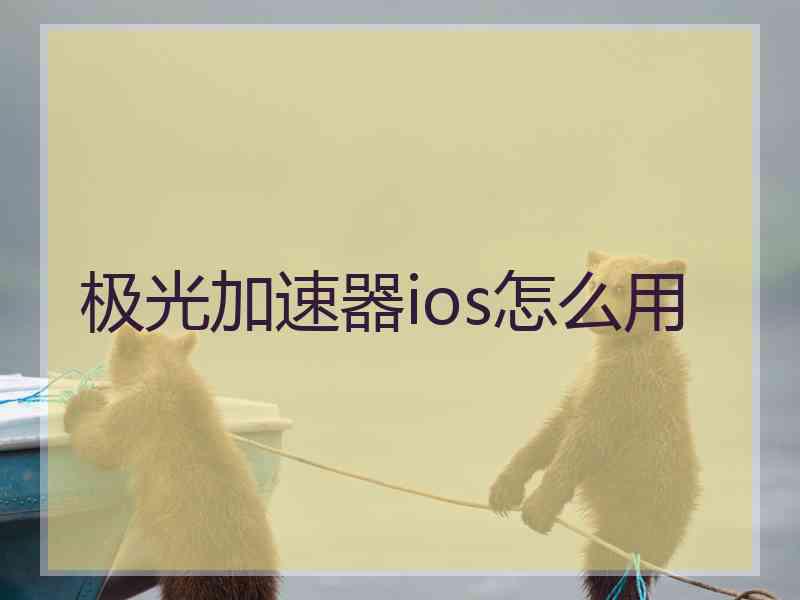 极光加速器ios怎么用