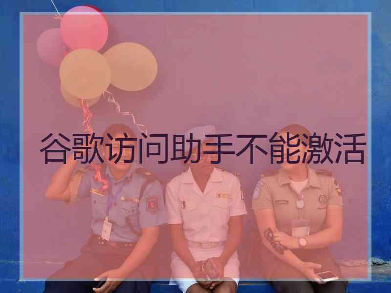 谷歌访问助手不能激活