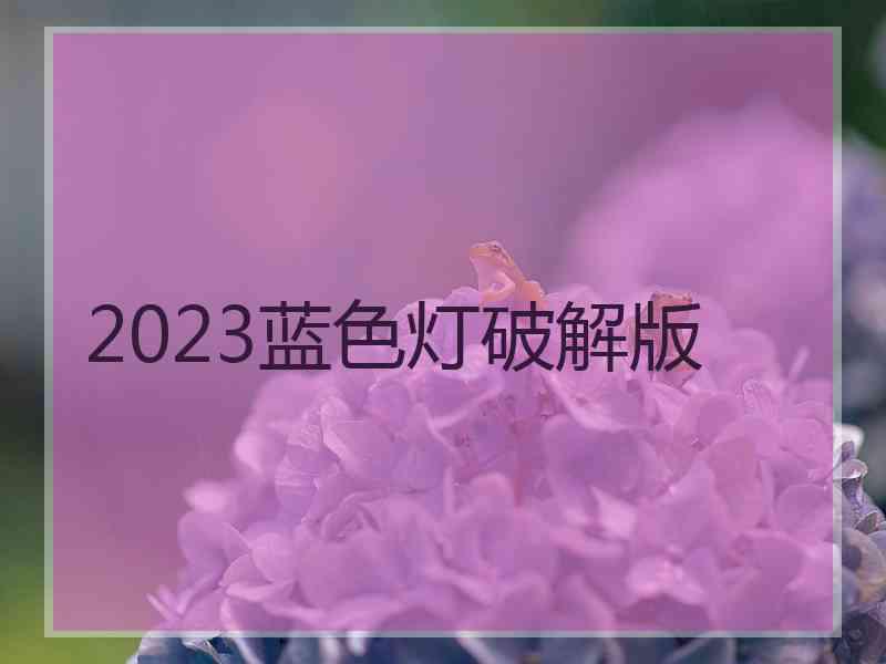 2023蓝色灯破解版