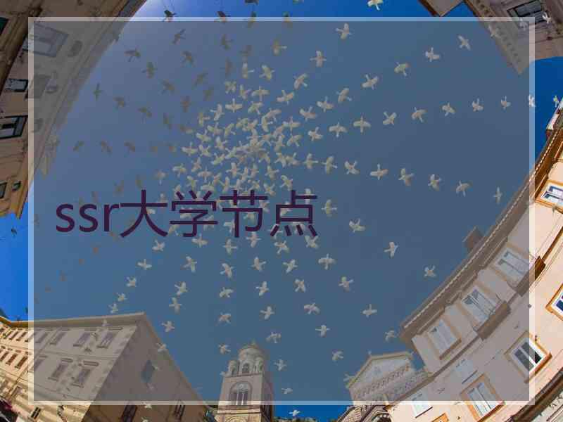 ssr大学节点