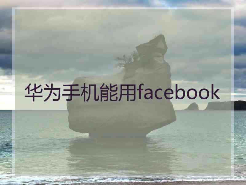 华为手机能用facebook