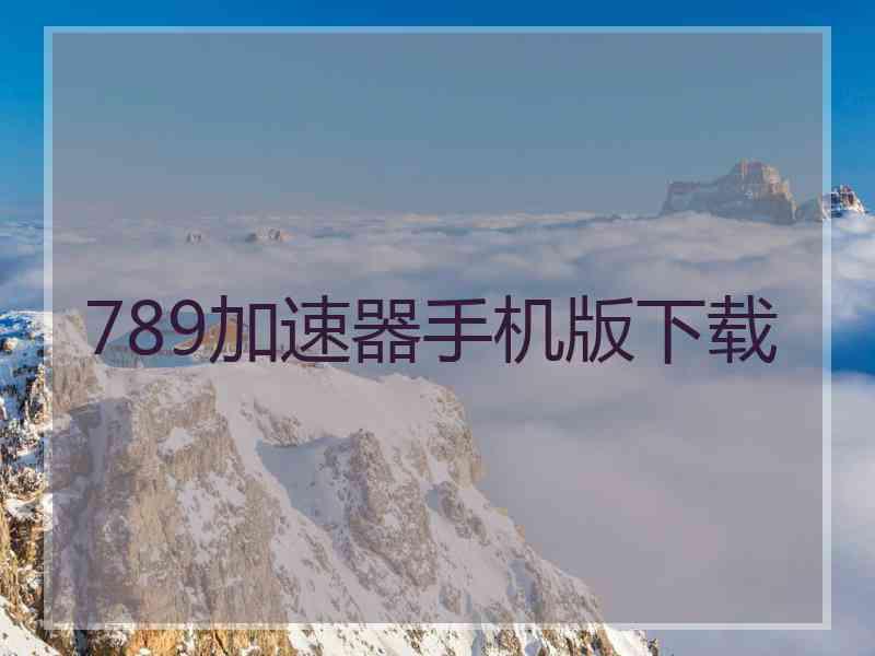 789加速器手机版下载