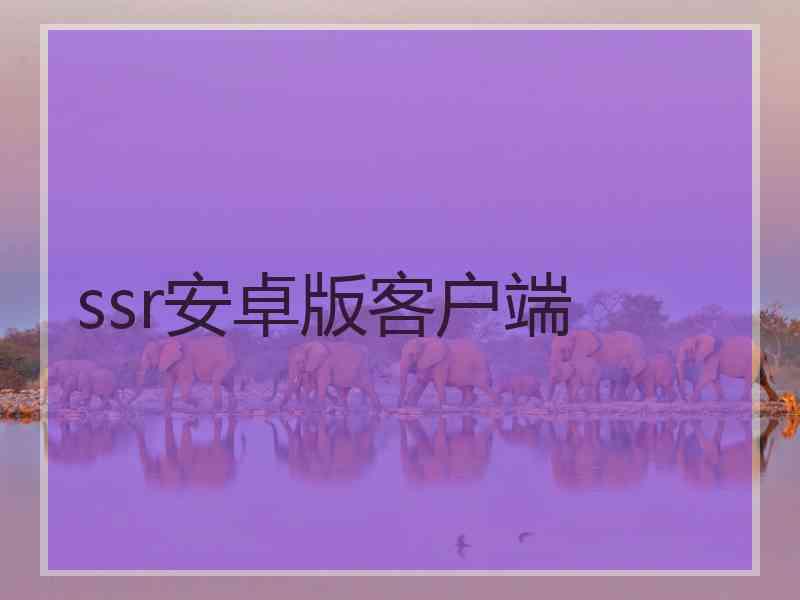 ssr安卓版客户端