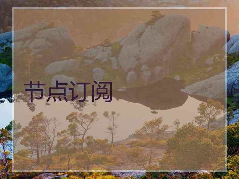 节点订阅