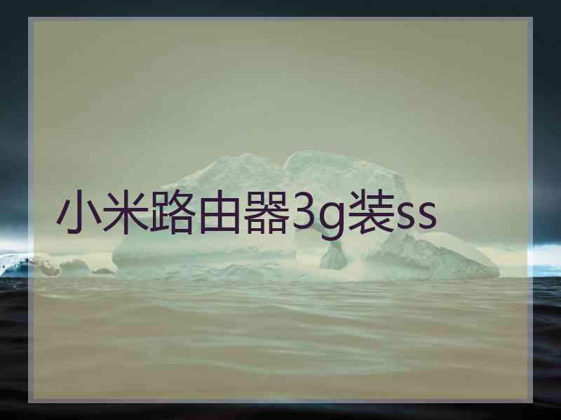 小米路由器3g装ss