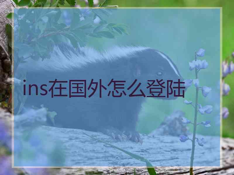ins在国外怎么登陆