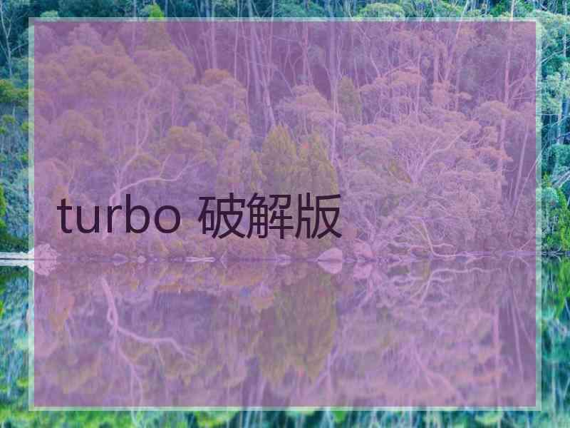 turbo 破解版