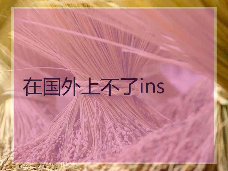 在国外上不了ins