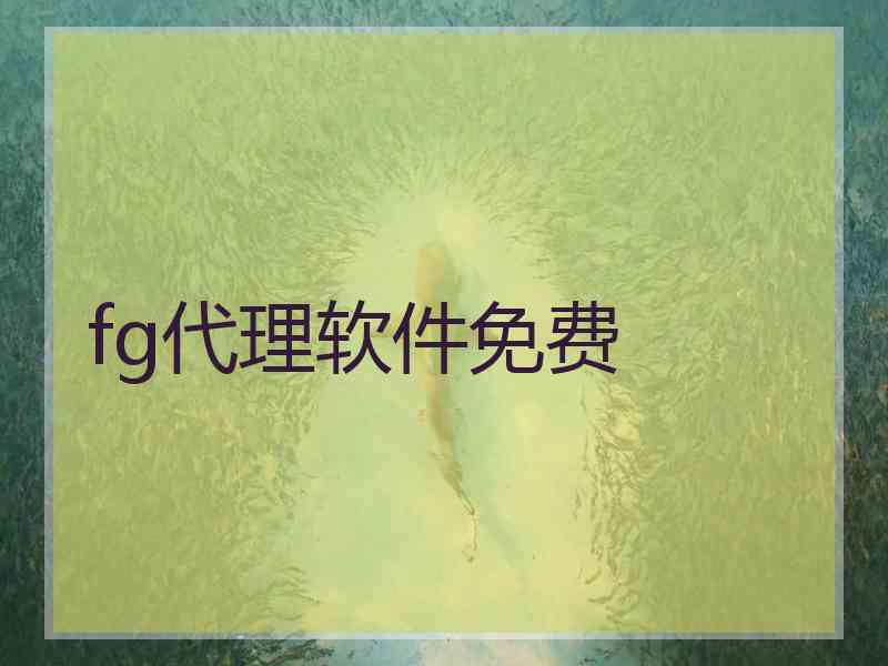 fg代理软件免费