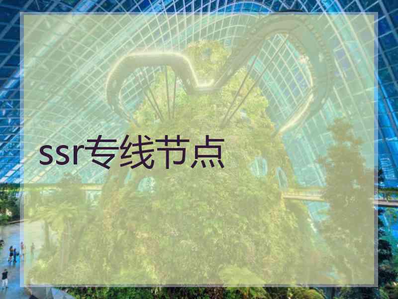 ssr专线节点