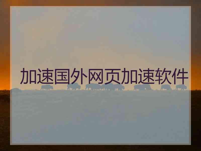 加速国外网页加速软件